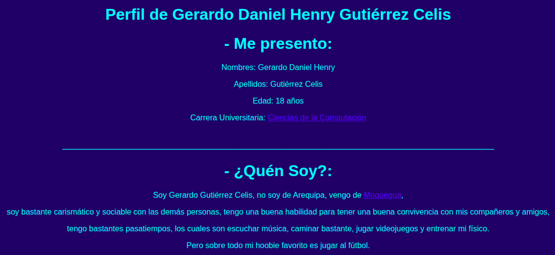 Previsualización de la página de Daniel Henry Gutiérrez Celis